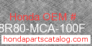 Honda 08R80-MCA-100F genuine part number image