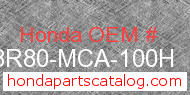 Honda 08R80-MCA-100H genuine part number image