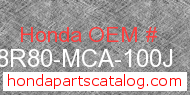 Honda 08R80-MCA-100J genuine part number image