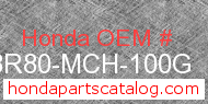 Honda 08R80-MCH-100G genuine part number image