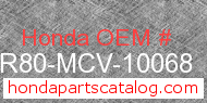Honda 08R80-MCV-10068 genuine part number image
