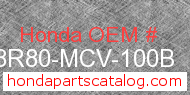 Honda 08R80-MCV-100B genuine part number image
