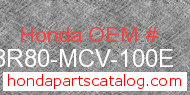 Honda 08R80-MCV-100E genuine part number image