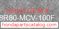 Honda 08R80-MCV-100F genuine part number image