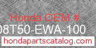 Honda 08T50-EWA-100 genuine part number image