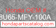 Honda 08U65-MFY-100A genuine part number image