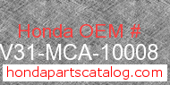 Honda 08V31-MCA-10008 genuine part number image