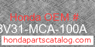Honda 08V31-MCA-100A genuine part number image