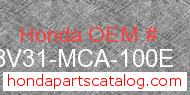Honda 08V31-MCA-100E genuine part number image