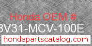 Honda 08V31-MCV-100E genuine part number image