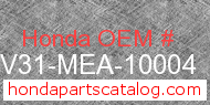 Honda 08V31-MEA-10004 genuine part number image