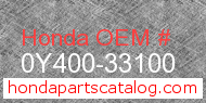 Honda 0Y400-33100 genuine part number image
