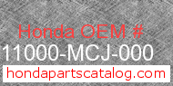 Honda 11000-MCJ-000 genuine part number image