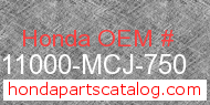 Honda 11000-MCJ-750 genuine part number image
