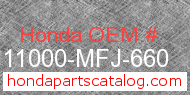 Honda 11000-MFJ-660 genuine part number image