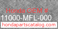 Honda 11000-MFL-000 genuine part number image