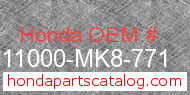 Honda 11000-MK8-771 genuine part number image