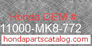 Honda 11000-MK8-772 genuine part number image