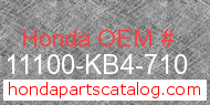 Honda 11100-KB4-710 genuine part number image