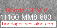 Honda 11100-MM8-680 genuine part number image