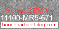 Honda 11100-MR5-671 genuine part number image