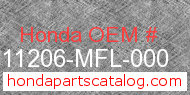 Honda 11206-MFL-000 genuine part number image