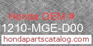 Honda 11210-MGE-D00 genuine part number image