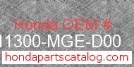 Honda 11300-MGE-D00 genuine part number image