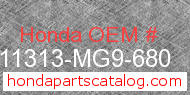 Honda 11313-MG9-680 genuine part number image