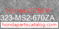 Honda 11323-MS2-670ZA genuine part number image