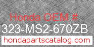 Honda 11323-MS2-670ZB genuine part number image