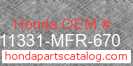 Honda 11331-MFR-670 genuine part number image