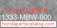 Honda 11333-MBW-000 genuine part number image