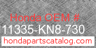 Honda 11335-KN8-730 genuine part number image
