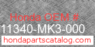 Honda 11340-MK3-000 genuine part number image
