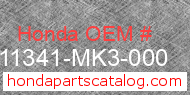 Honda 11341-MK3-000 genuine part number image