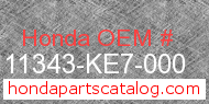 Honda 11343-KE7-000 genuine part number image