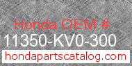 Honda 11350-KV0-300 genuine part number image