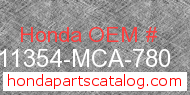 Honda 11354-MCA-780 genuine part number image