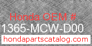 Honda 11365-MCW-D00 genuine part number image