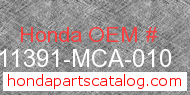 Honda 11391-MCA-010 genuine part number image