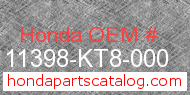 Honda 11398-KT8-000 genuine part number image