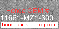 Honda 11661-MZ1-300 genuine part number image