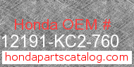Honda 12191-KC2-760 genuine part number image