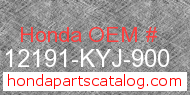 Honda 12191-KYJ-900 genuine part number image
