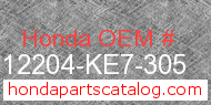 Honda 12204-KE7-305 genuine part number image