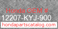Honda 12207-KYJ-900 genuine part number image