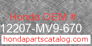 Honda 12207-MV9-670 genuine part number image