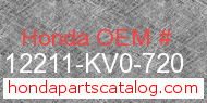 Honda 12211-KV0-720 genuine part number image