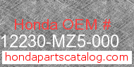 Honda 12230-MZ5-000 genuine part number image